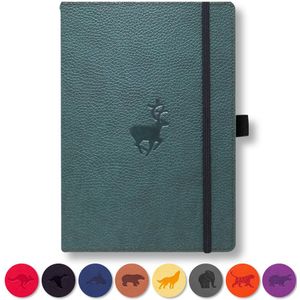 Dingbats A5+ Wildlife Green Deer Notebook - Plain