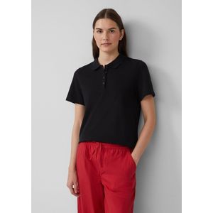 Poloshirt - Cropped - Zacht Katoen Piqué - Gestreept - Normale Pasvorm