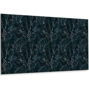 Tulup PVC Wandpaneel - Imitatiemarmer Vinyl Wandpaneel - 100 cm x 50 cm - Groente PVC Wandpaneel - 1 stuk - PVC Muurpaneel - Marmer Wandpaneel - Wandpaneel Zelfklevend - Plaktegels Keuken en Badkamer