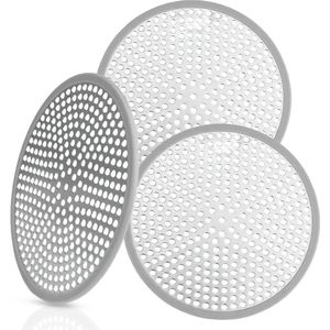 3stuks - Afvoerzeef - gootsteenstop - Gootsteenontstopper - verstoppingsbeveiliging voor keukenspoelbak - douchefilter - gootsteen - gootsteenzeef - Douche afvoer haaropvang Badkuipzeefjes - Makkelijk Schoon - Korfplug -Ontstopper