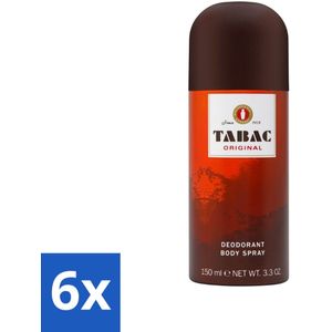 Tabac Original - Deodorant Bodyspray - Verfrissend - 150 ml - Voordeelverpakking - 6 stuks