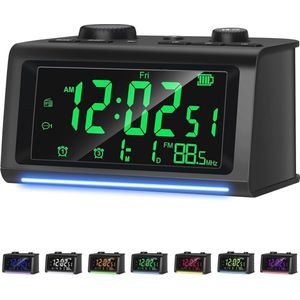 3-in-1 Digitale Wekker met FM Radio, Bluetooth, en Nachtlamp