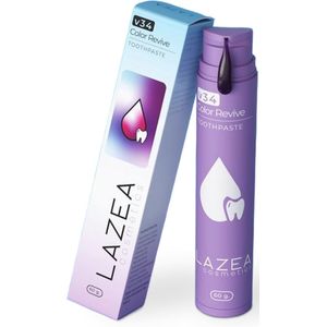 LAZEA V34 Tandpasta - Whitening Tandpasta - V34 Colour Corrector - Paarse Tandpasta - Whitening Strips - Paars Schuim