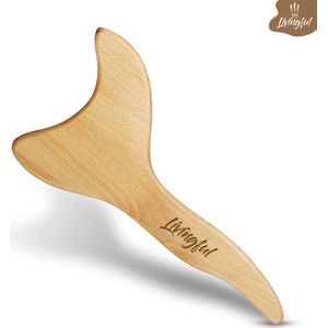 Livingful Premium Houten Spiermassage 3 Zijden | GuaSha | Lymfedrainage | Hout therapie | Houten Massage | Massageroller| Huid Schrapen | Triggerpoint | Houten Therapie | Wood Massage Therapy