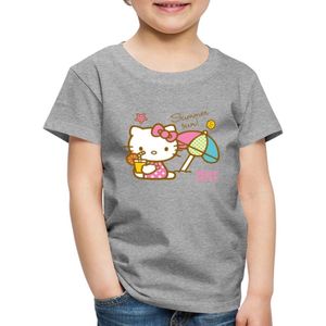 Hello Kitty Op Het Strand Onder Een Zonnescherm Premium T Shirt Kinderen