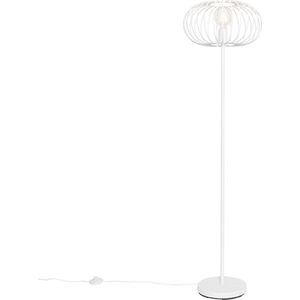 QAZQA johanna - Design Vloerlamp | Staande Lamp - 1 lichts - H 145 cm - Wit - Woonkamer | Slaapkamer | Keuken