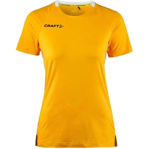 Craft Premier Solid Shirt Korte Mouw Dames - Geel | Maat: XXL