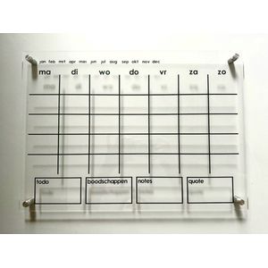 Maanplanner | planbord | kalender | organizer | familie | acryl