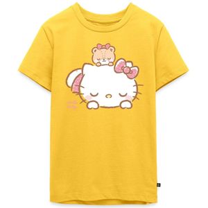 Hello Kitty Met Teddy Op Haar Rug Premium T-Shirt Tiener