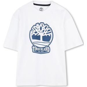 Timberland - T60422 - T-shirt - Wit - Korte Mouwen - Jongens