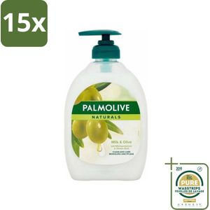 15 x Palmolive - Milk & Olive - Handzeep Met Pomp - Verzorgend & Mild - 500 ml - Grootverpakking - Handzeep - Melk En Olijf - Verzorgende Handzeep - Melkproteïnen - Olijfextract