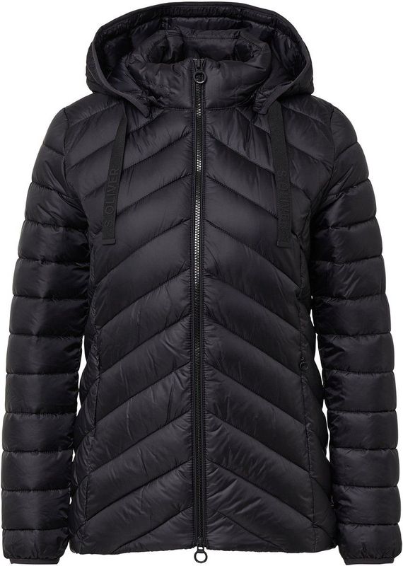 s.Oliver RED LABEL - Gewatteerd Jack - Shaped Fit - Effen - Met Labelprint