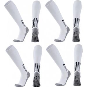 Gripsokken Voetbal - sportsokken - 4 paar - one size 40-47 - Compressie - prestatieverhogend - Verbeterde Grip - Kwaliteit - Stevige en Comfortabele Sokken - met anti-slip noppen - voor de meeste sporten
