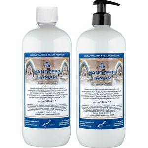 Handzeep Hamam 1 liter - met gratis pomp - set van 2 stuks