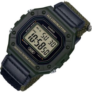 Casio W-218HB-3A unisex horloge 43 mm - Groen