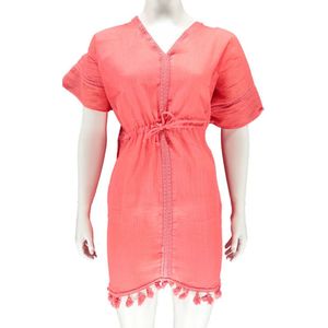 Overtop Dames Beach Zomerjurkje Coral