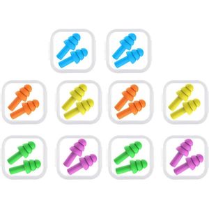 TOVBMUP 5 paar zwemoordopjes - Oordopjes voor volwassenen - Siliconen oordopjes - Herbruikbaar - Waterdicht - Unisex - Geschikt voor zwembaden, zeewater, badkamers, watersporten