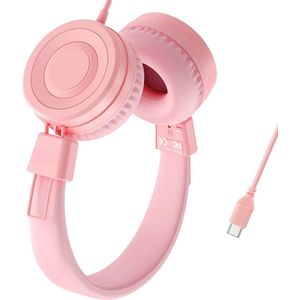 Koptelefoon kinderen met draad - Kinderkoptelefoon - Bedrade hoofdtelefoon - Veilig volume - School - Tablet - Laptop - Reizen - Muziek luisteren