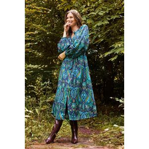 DIDI Dames Dress Divine Blue Pintura print maat 46