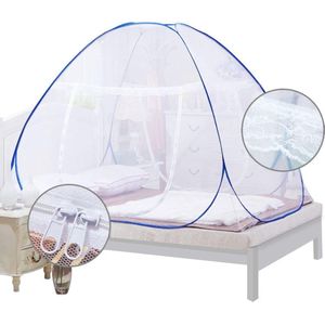 Pop-up dubbele deur draagbare klamboe - muggennet voor bed - opvouwbaar en draagbaar - reis muggennet - slaapkamer camping outdoor picknick - 180 x 200 x 150 cm