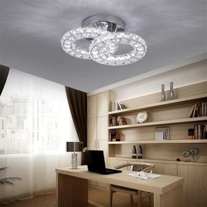 2 Ring Kristallen Kroonluchter - Crystal Led Lamp - Woonkamerlamp - Moderne lamp - LED Plafondlamp - Plafoniere