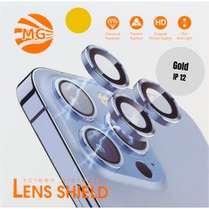 MG - Camera Lens Protector - Goud - Roestvrij Staal - Geharde Glas