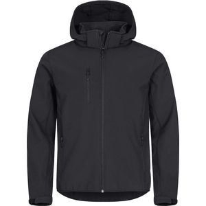 Clique Softshell jas met Capuchon Basic Heren - Zwart - Maat 5XL