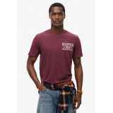 Superdry - Athletic College Graphic - T-shirt - Paars - Korte Mouwen