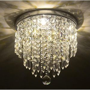 Moderne kristallen kroonluchter voor woonkamer - elegant design voor slaapkamer, hal, keuken - zilveren plafondlamp kristal - G9-kop kristallen - luxe lamp met kristallen