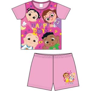Cocomelon shortama - roze - CoCo Melon shortama / korte pyama - maat 86