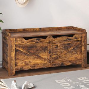 Opbergbank 100 cm met Extra Opbergruimte en Vintage Design voor Hal en Woonkamer