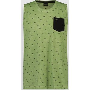 Twinlife Heren Singlet Crew Small Leaf Pocket - T-Shirts - Wasbaar - Ademend - Groen - 2XL
