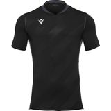 Macron Kimah Shirt Korte Mouw Kinderen - Zwart / Antraciet | Maat: 7-8 Y