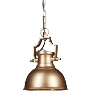 Relaxdays hanglamp industrieel - plafondlamp vintage - hangende lamp - eettafel lamp - goud