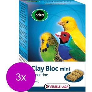 Versele-Laga Orlux Clay Bloc Mini Kleikoek - Vogelsupplement - 3 x 540 g