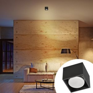 LED's Light Cube LED Plafondlamp - 1 lichtpunt - Draaibaar licht - Staal - 10 x 8 cm - Zwart