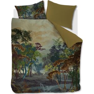 Kardol Forest Gate dekbedovertrek - Eenpersoons - 140x200/220 - Olijfgroen