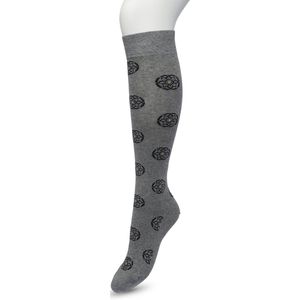 Bonnie Doon - BP221702.236 - Kniekousen - Grijs - Gebloemd Patroon