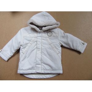 winterjas voor meisje in gebroken wit van dirkje  74 ,  9maand