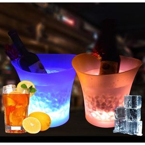 Led-ijsemmer 5 l 2 stuks champagnekoeler - RGB-kleurverandering - flessenkoeler - feest en huisbar Ljsemmer