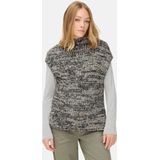 camel active Gebreide trui met opstaande kraag - Maat womenswear-XXS - Grijs