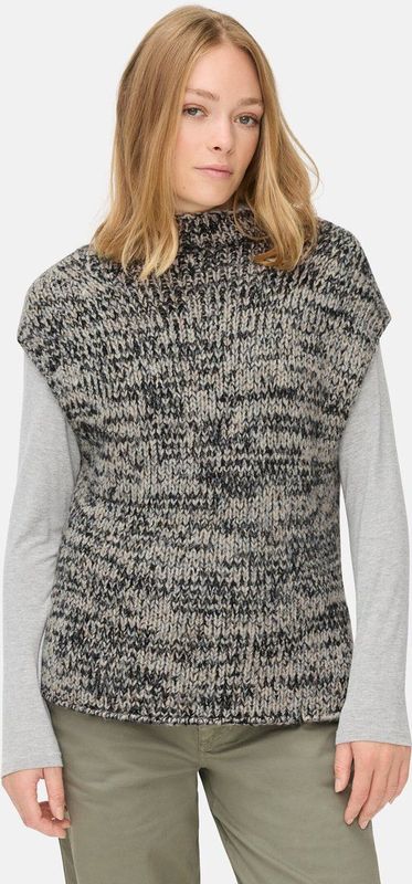 camel active Gebreide trui met opstaande kraag - Maat womenswear-XXS - Grijs