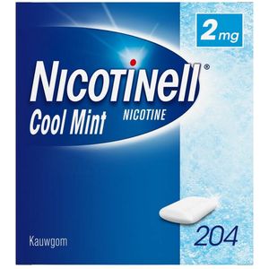 Nicotinell Kauwgom Cool Mint 2mg - 2 x 204 stuks