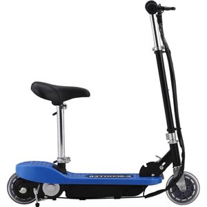 vidaXL Elektrische Step met Zitje - Blauw - 120W Elektrische Step - Elektrische Steppen - Elektrische Steps - Electrische Step