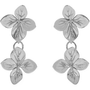 Oorstekers bloemen/bling-it/925 sterling zilver