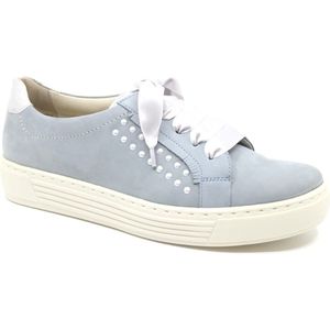 Solidus, 32001 80311, Blauwe brede zachte dames sneakers met uitneembaar voetbed