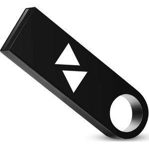 USB stick 3.0 zwart Aluminium Stijl 64GB wit logo Hoge capaciteit voor bestanden en gegevens