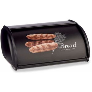 Broodmand Bread Zwart Metaal (23 x 14,5 x 35,5 cm)