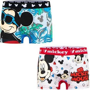 Mickey Mouse - Boxershort - Blauw/Grijs - maat 116/128 - 6/8 jaar