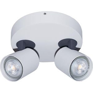 Artdelight - Plafondlamp Vivaro 2L Rond - Wit / Antraciet - 2x LED 4,9W 2200K-2700K - IP20 - Dim To Warm